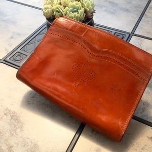 Cassis • Vintage Perforated Leather Clutch Bag
